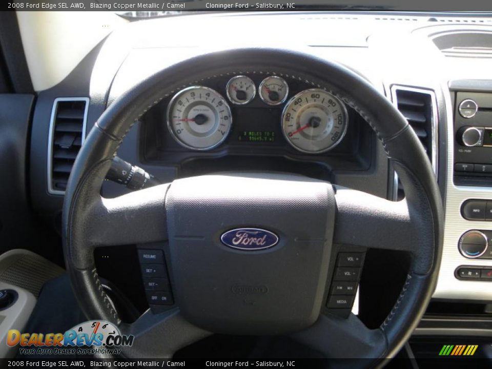 2008 Ford Edge SEL AWD Blazing Copper Metallic / Camel Photo #19