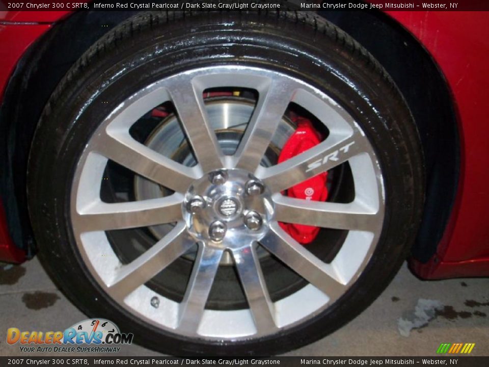 2007 Chrysler 300 C SRT8 Inferno Red Crystal Pearlcoat / Dark Slate Gray/Light Graystone Photo #28