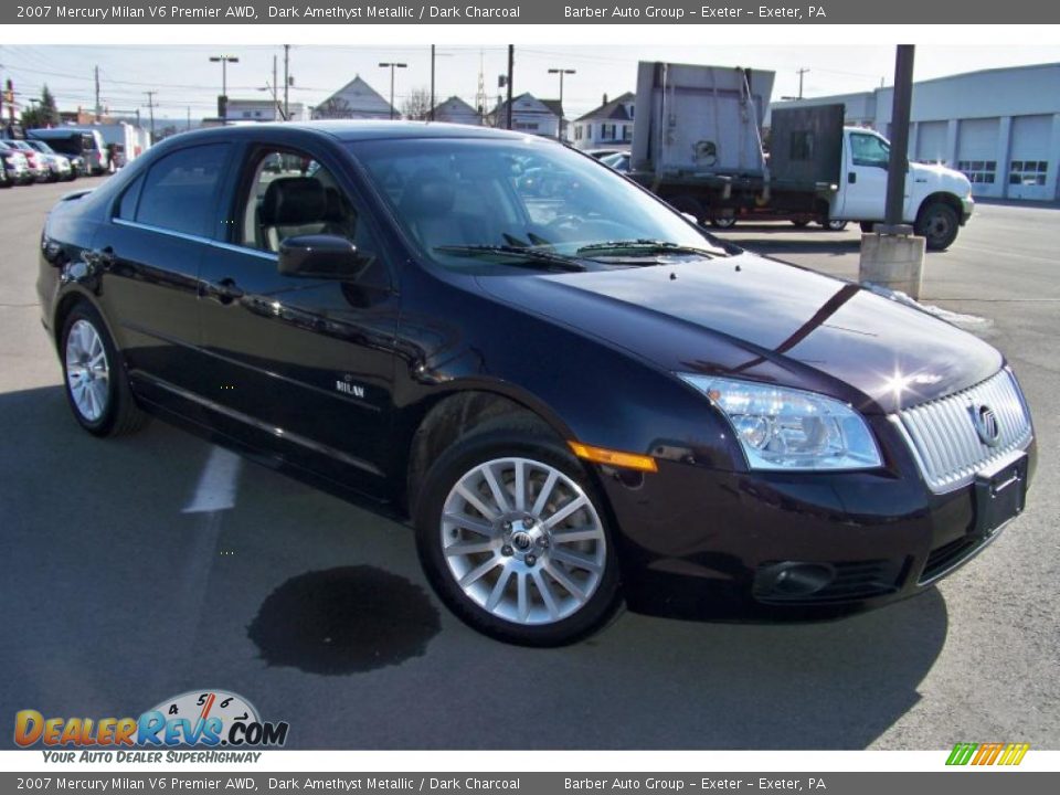 2007 Mercury Milan V6 Premier AWD Dark Amethyst Metallic / Dark Charcoal Photo #3