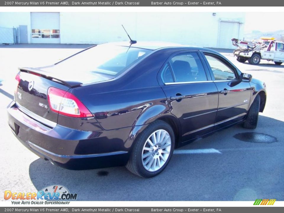 2007 Mercury Milan V6 Premier AWD Dark Amethyst Metallic / Dark Charcoal Photo #5