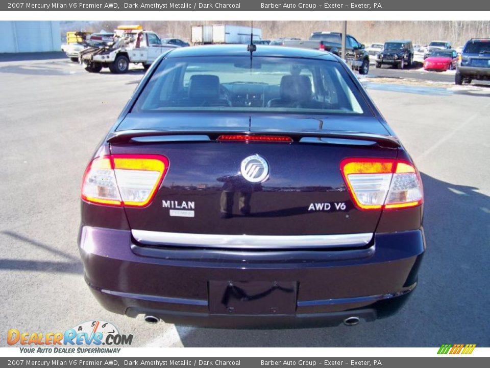 2007 Mercury Milan V6 Premier AWD Dark Amethyst Metallic / Dark Charcoal Photo #6