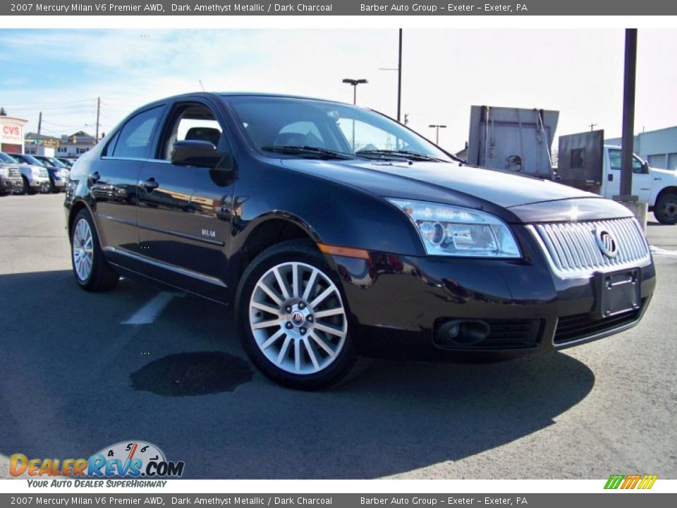 2007 Mercury Milan V6 Premier AWD Dark Amethyst Metallic / Dark Charcoal Photo #26
