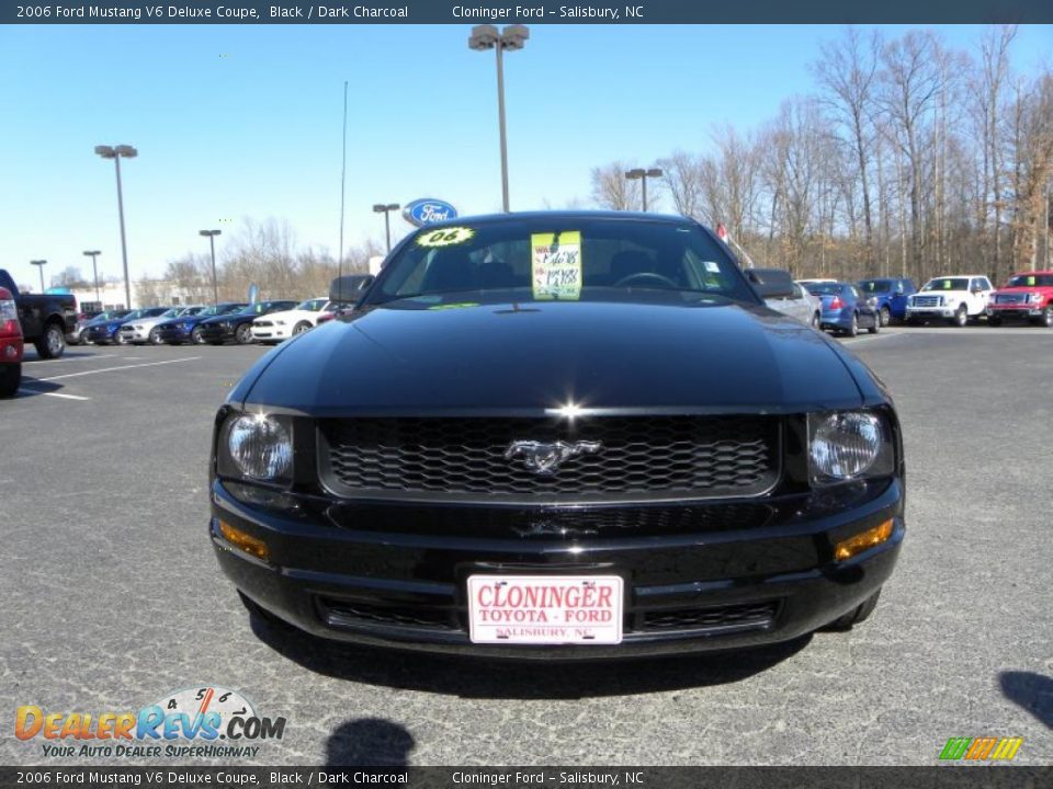 2006 Ford Mustang V6 Deluxe Coupe Black / Dark Charcoal Photo #7