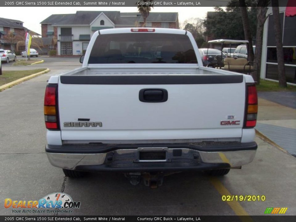 2005 GMC Sierra 1500 SLE Extended Cab Summit White / Neutral Photo #3