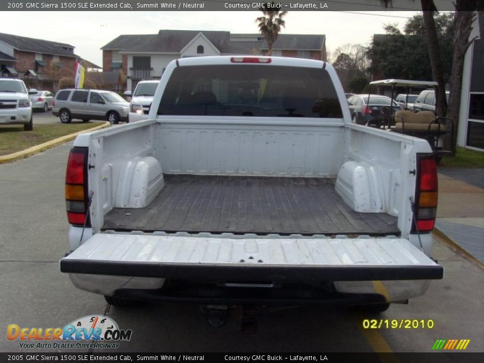 2005 GMC Sierra 1500 SLE Extended Cab Summit White / Neutral Photo #4