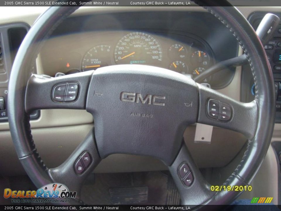 2005 GMC Sierra 1500 SLE Extended Cab Summit White / Neutral Photo #8