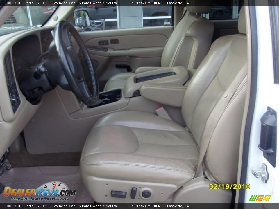 2005 GMC Sierra 1500 SLE Extended Cab Summit White / Neutral Photo #9