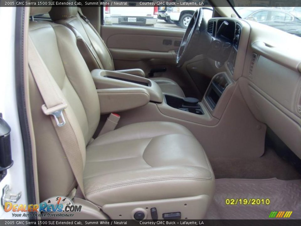 2005 GMC Sierra 1500 SLE Extended Cab Summit White / Neutral Photo #14