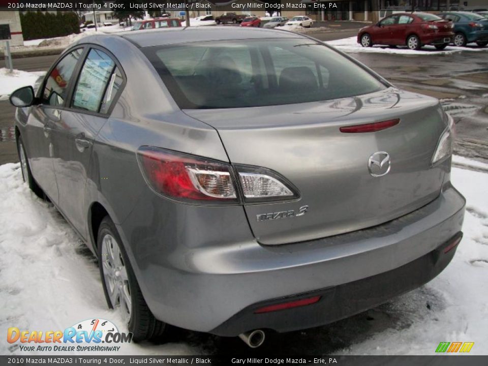 2010 Mazda MAZDA3 i Touring 4 Door Liquid Silver Metallic / Black Photo #3