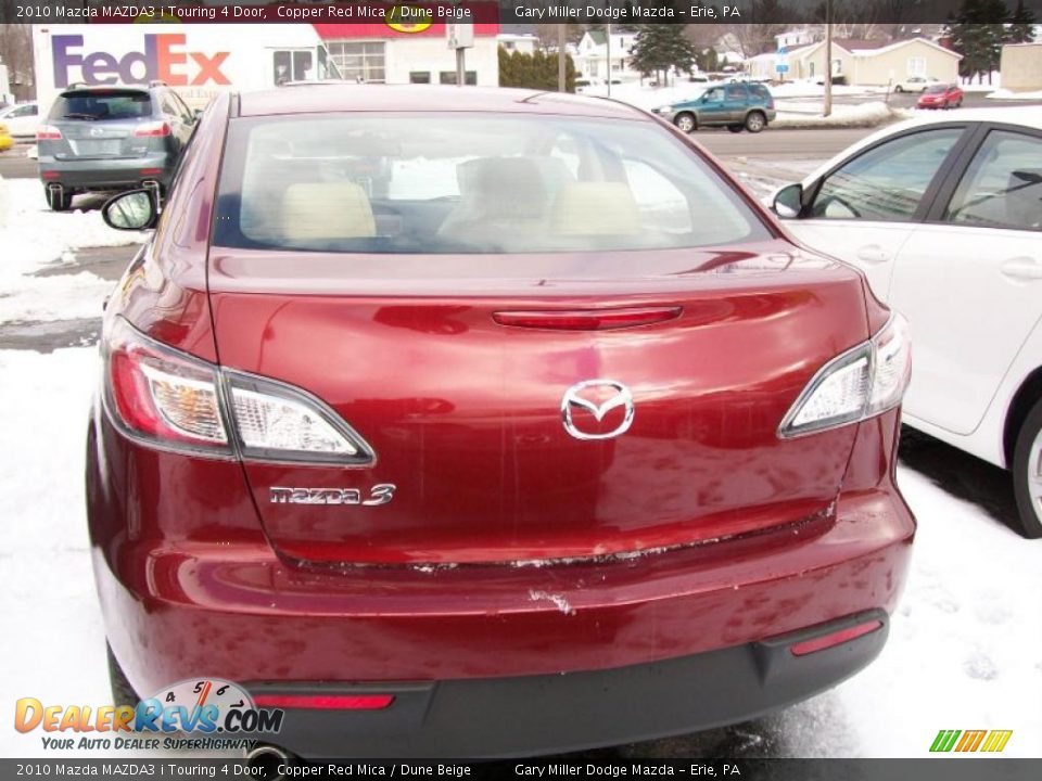 2010 Mazda MAZDA3 i Touring 4 Door Copper Red Mica / Dune Beige Photo #3
