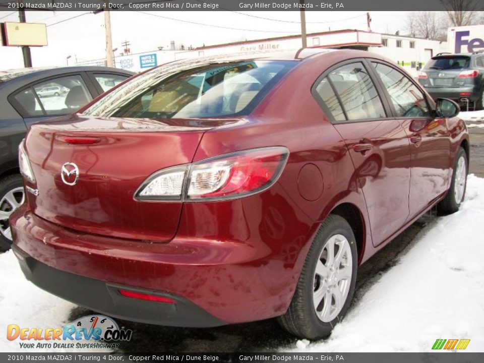 2010 Mazda MAZDA3 i Touring 4 Door Copper Red Mica / Dune Beige Photo #5