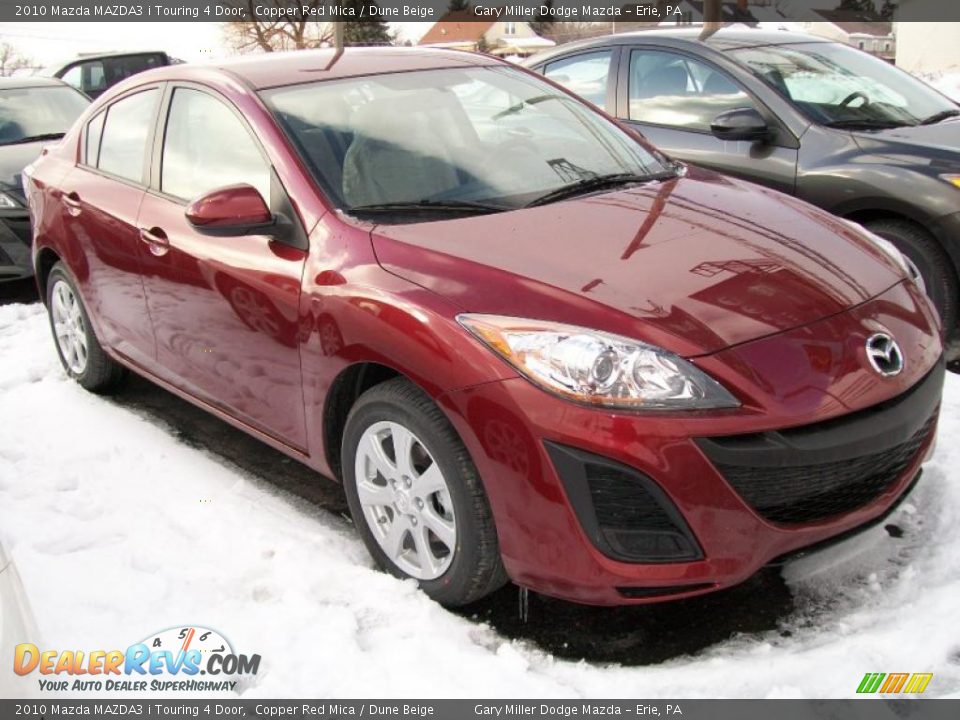 2010 Mazda MAZDA3 i Touring 4 Door Copper Red Mica / Dune Beige Photo #6