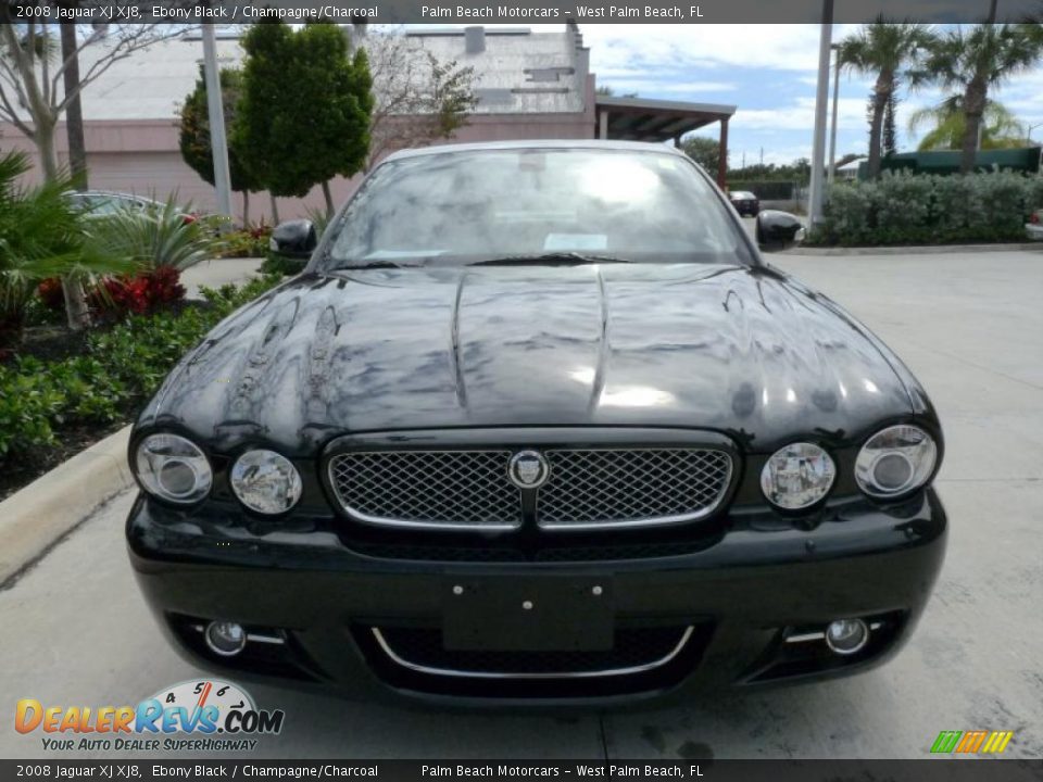 2008 Jaguar XJ XJ8 Ebony Black / Champagne/Charcoal Photo #2