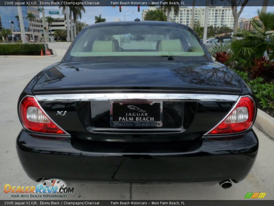 2008 Jaguar XJ XJ8 Ebony Black / Champagne/Charcoal Photo #5