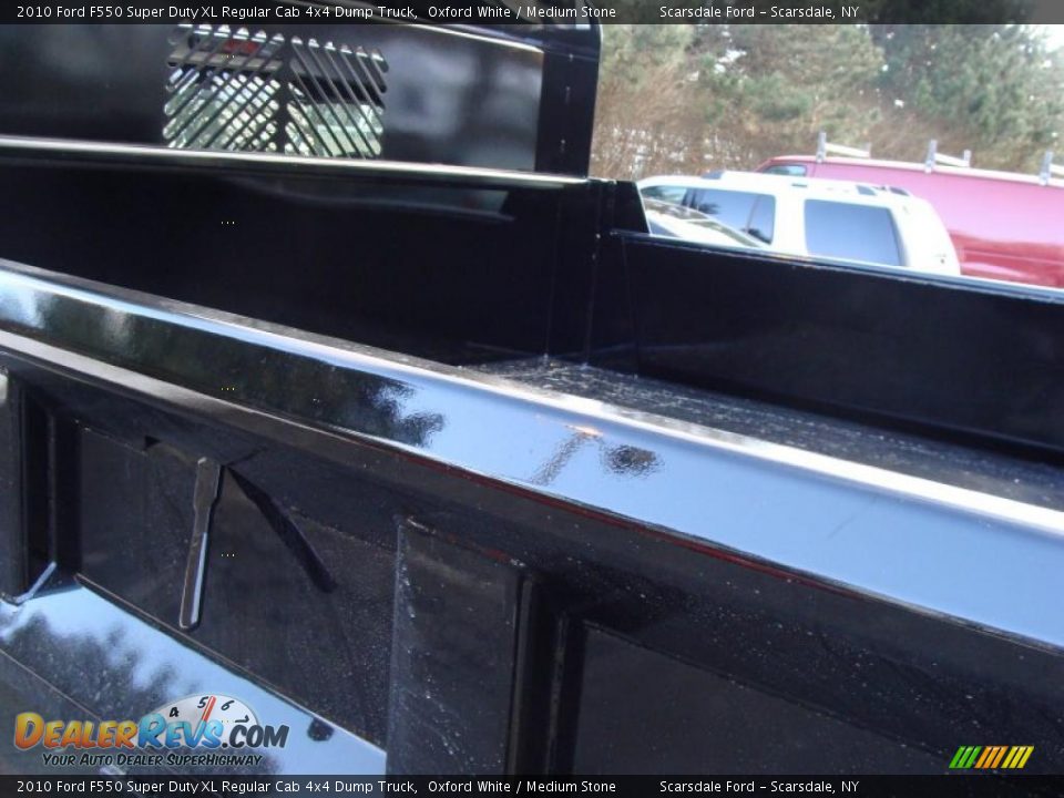 2010 Ford F550 Super Duty XL Regular Cab 4x4 Dump Truck Oxford White / Medium Stone Photo #9