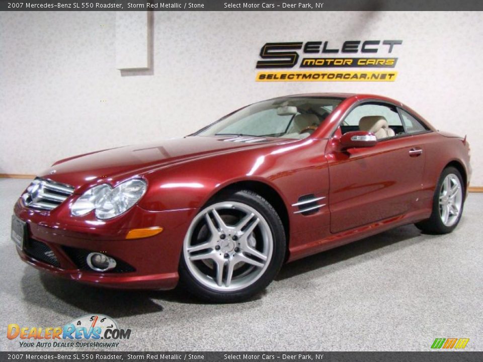 2007 Mercedes-Benz SL 550 Roadster Storm Red Metallic / Stone Photo #1