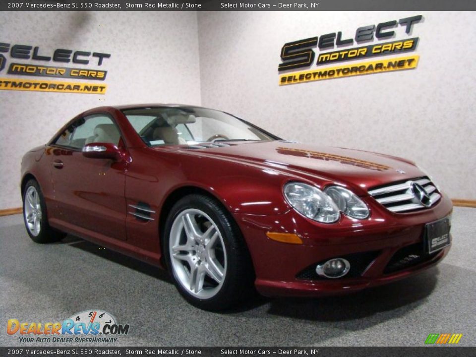 2007 Mercedes-Benz SL 550 Roadster Storm Red Metallic / Stone Photo #3