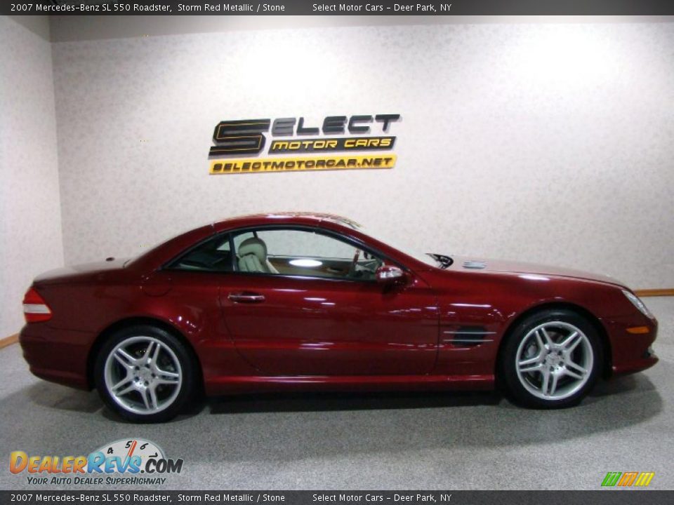 2007 Mercedes-Benz SL 550 Roadster Storm Red Metallic / Stone Photo #4
