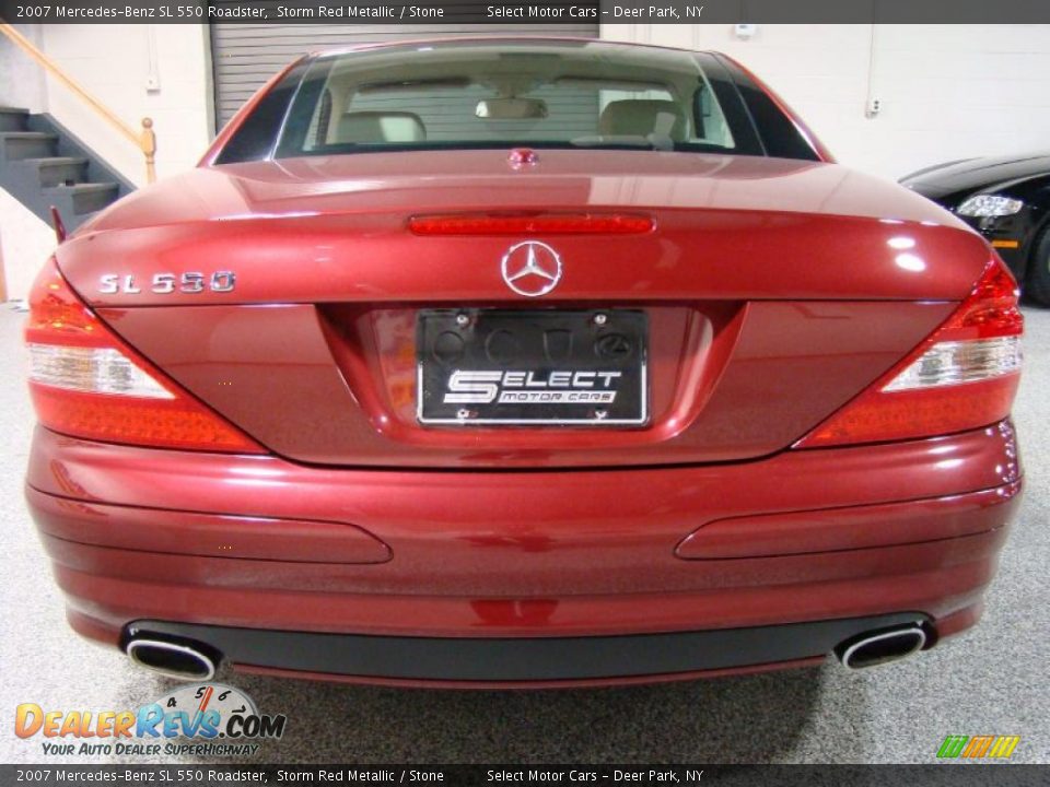 2007 Mercedes-Benz SL 550 Roadster Storm Red Metallic / Stone Photo #5