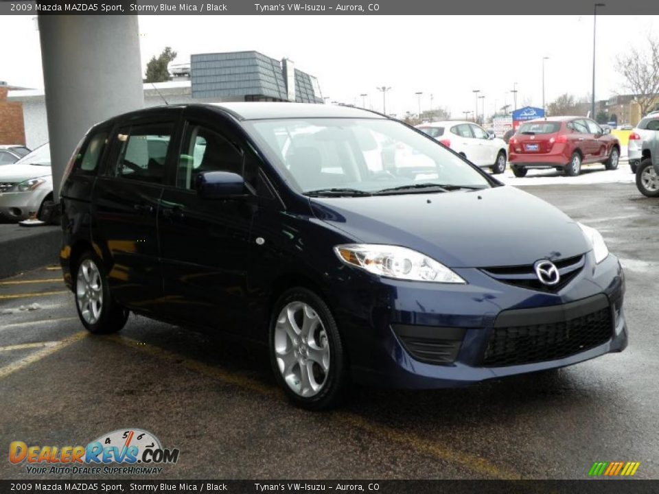 2009 Mazda MAZDA5 Sport Stormy Blue Mica / Black Photo #3