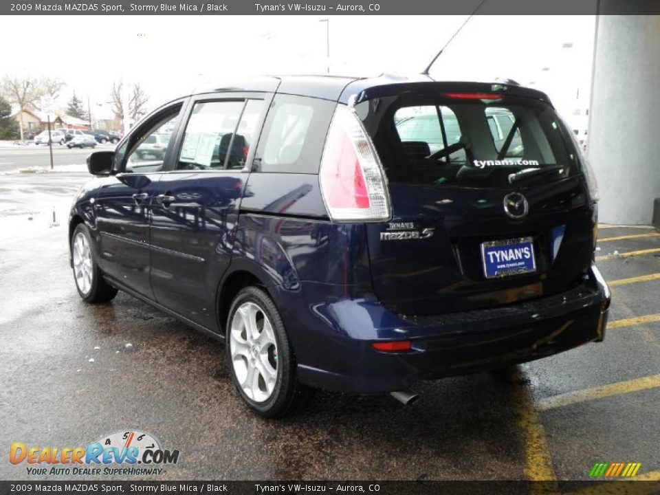 2009 Mazda MAZDA5 Sport Stormy Blue Mica / Black Photo #4