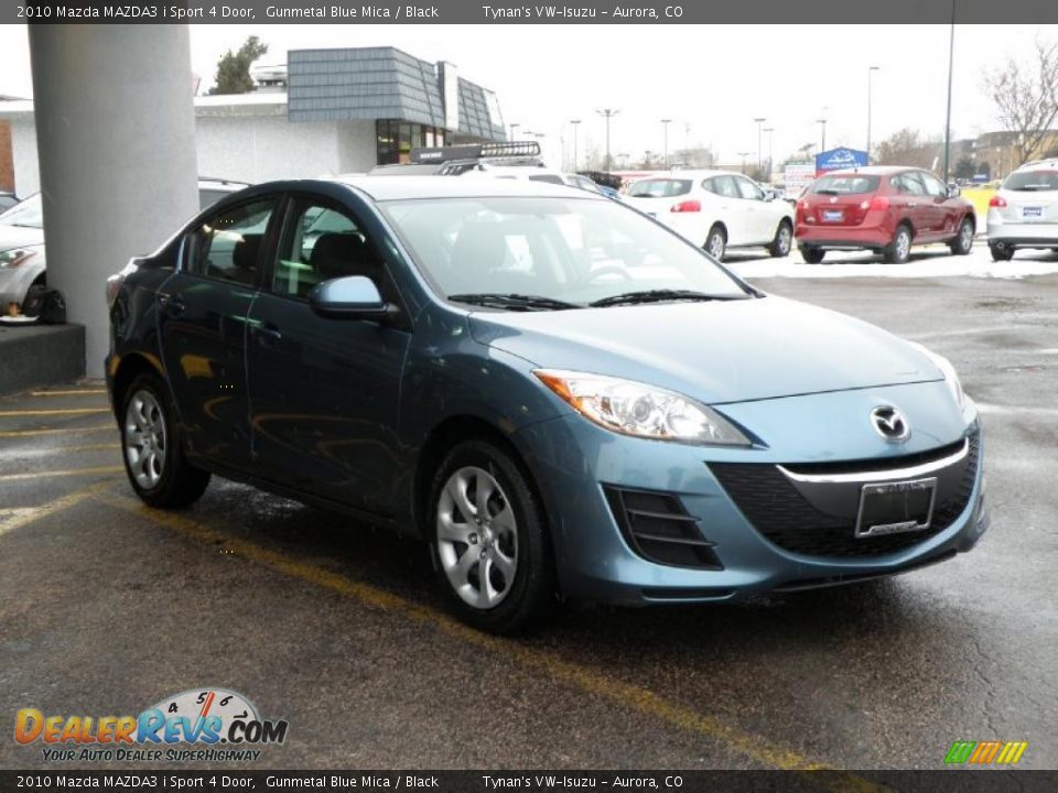 2010 Mazda MAZDA3 i Sport 4 Door Gunmetal Blue Mica / Black Photo #3