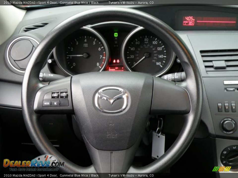 2010 Mazda MAZDA3 i Sport 4 Door Gunmetal Blue Mica / Black Photo #12