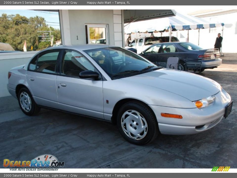 2000 Saturn S Series SL2 Sedan Light Silver / Gray Photo #12