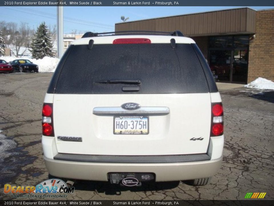 2010 Ford Explorer Eddie Bauer 4x4 White Suede / Black Photo #4