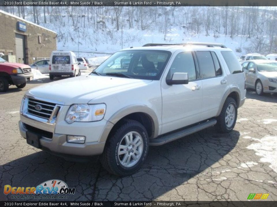 2010 Ford Explorer Eddie Bauer 4x4 White Suede / Black Photo #7