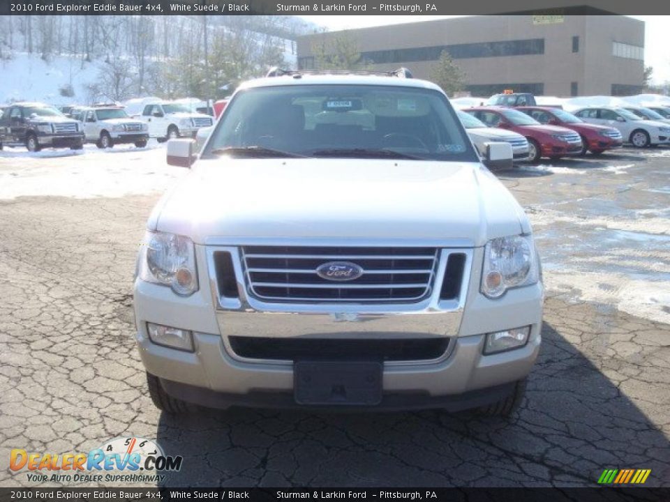 2010 Ford Explorer Eddie Bauer 4x4 White Suede / Black Photo #8