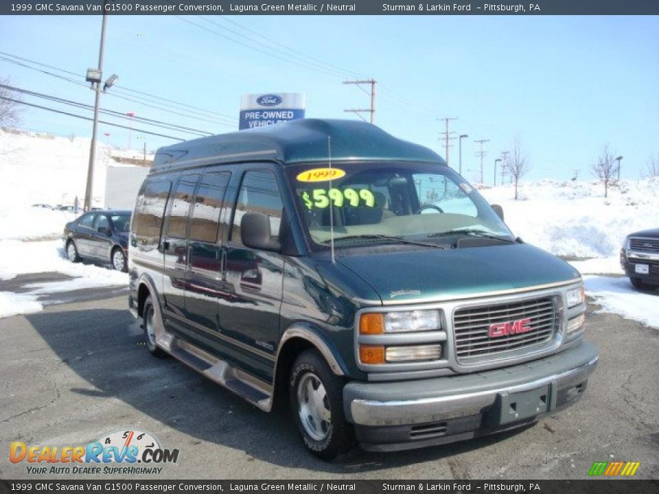 1999 GMC Savana Van G1500 Passenger Conversion Laguna Green Metallic / Neutral Photo #1