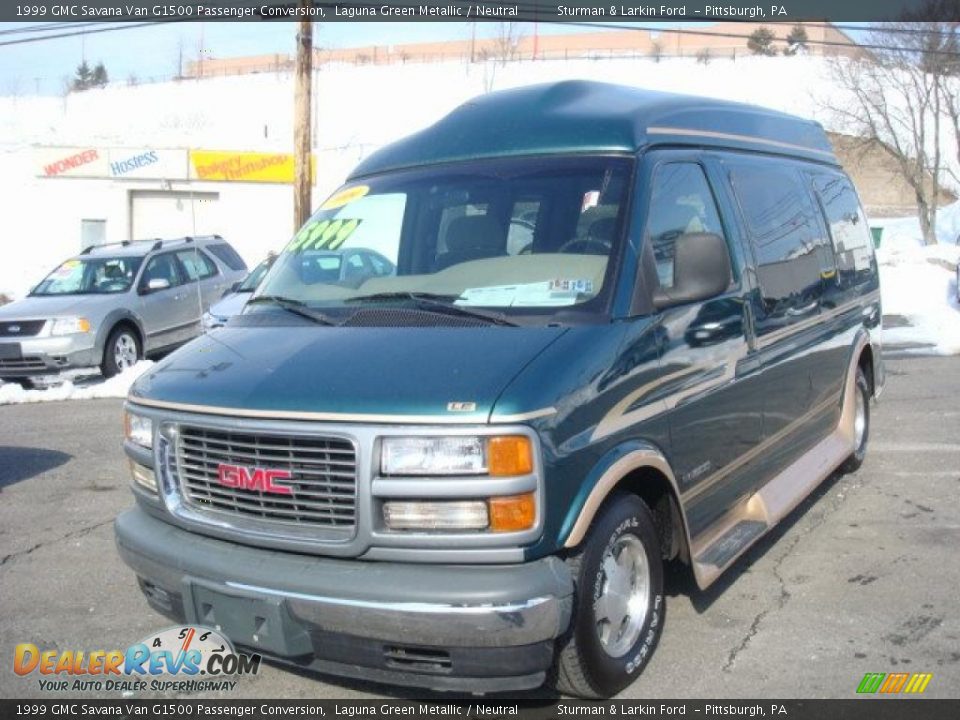 1999 GMC Savana Van G1500 Passenger Conversion Laguna Green Metallic / Neutral Photo #7