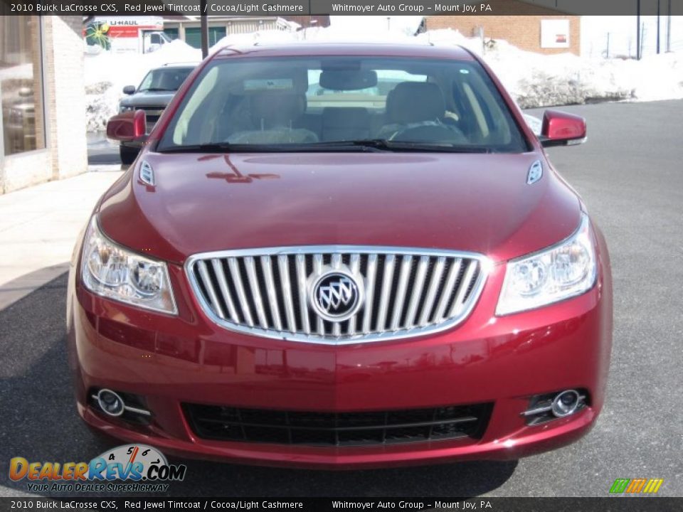 2010 Buick LaCrosse CXS Red Jewel Tintcoat / Cocoa/Light Cashmere Photo #2