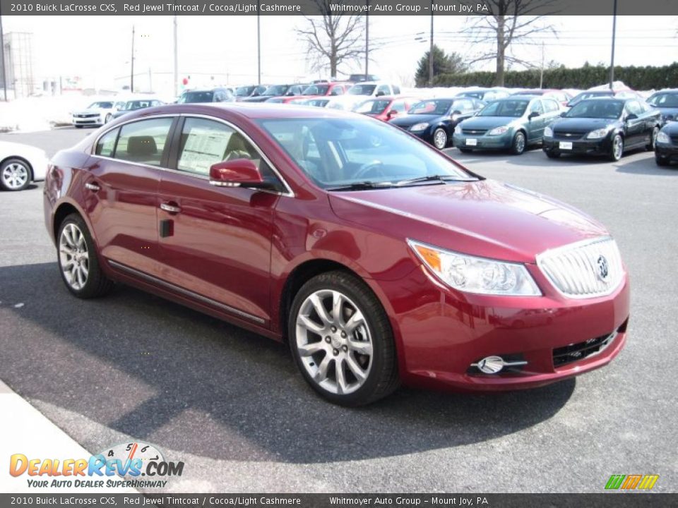 2010 Buick LaCrosse CXS Red Jewel Tintcoat / Cocoa/Light Cashmere Photo #3