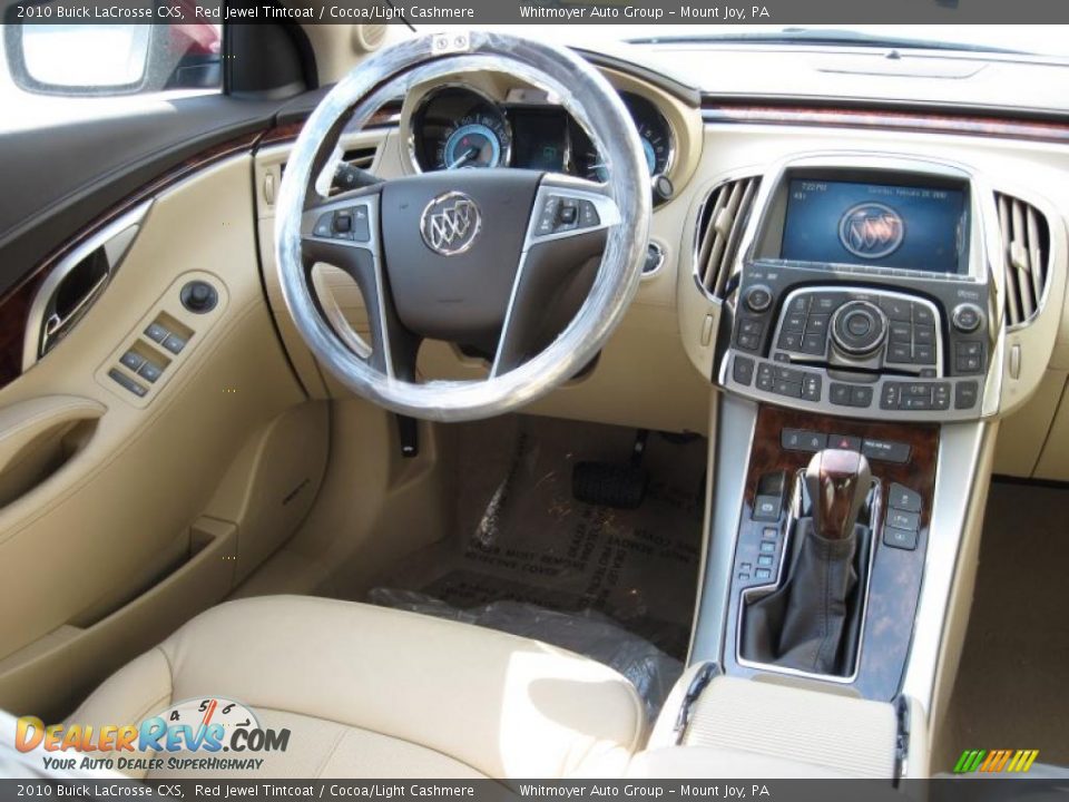 2010 Buick LaCrosse CXS Red Jewel Tintcoat / Cocoa/Light Cashmere Photo #7