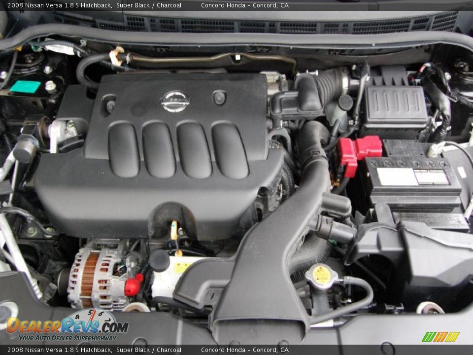 2008 Nissan Versa 1.8 S Hatchback Super Black / Charcoal Photo #9