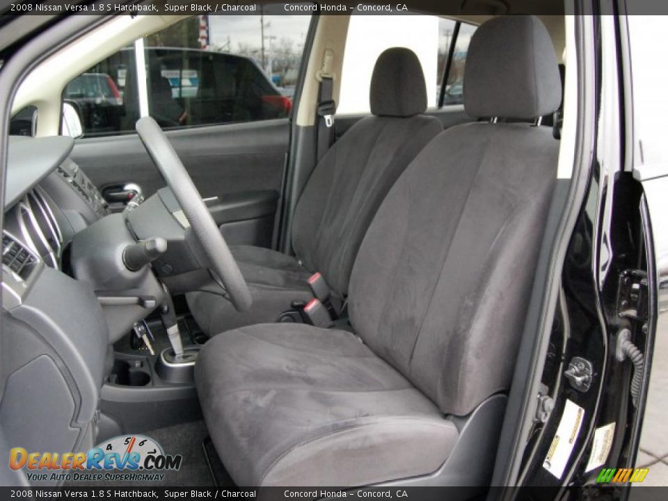2008 Nissan Versa 1.8 S Hatchback Super Black / Charcoal Photo #22
