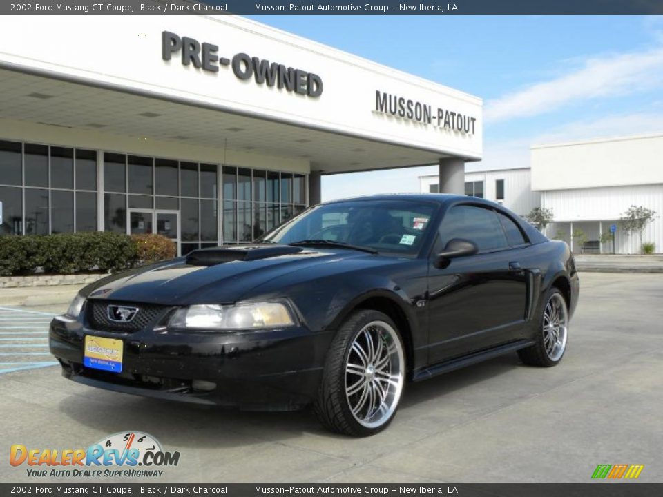 2002 Ford Mustang GT Coupe Black / Dark Charcoal Photo #1