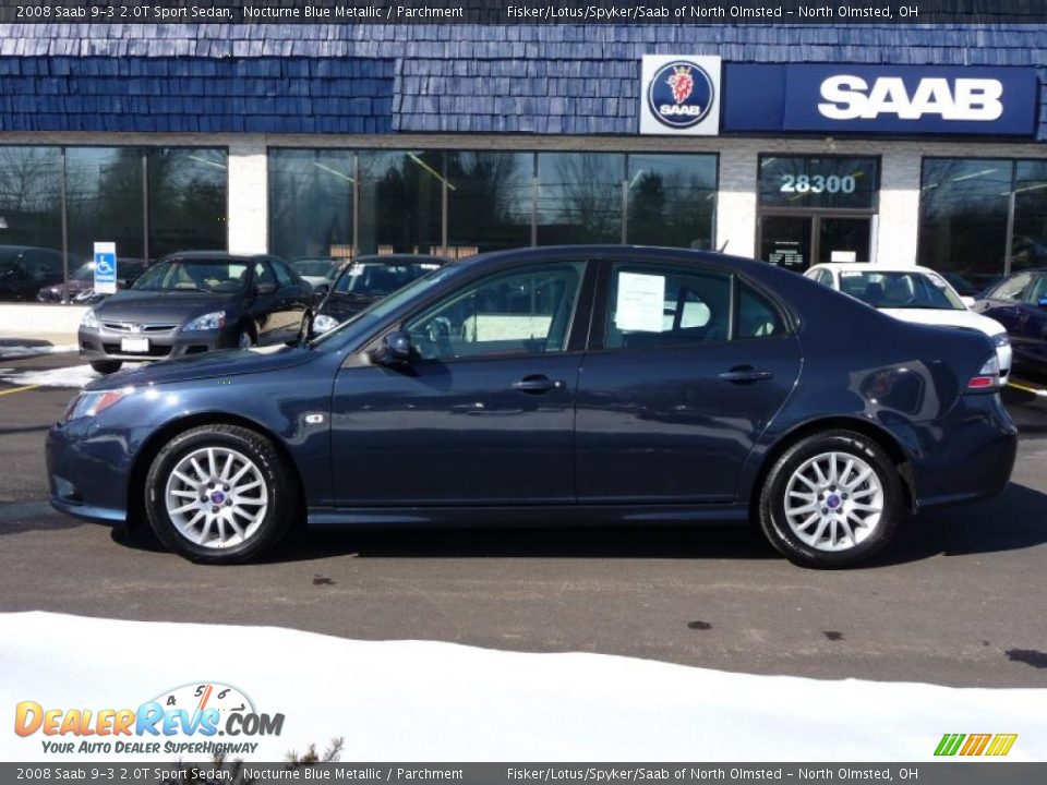 2008 Saab 9-3 2.0T Sport Sedan Nocturne Blue Metallic / Parchment Photo #1