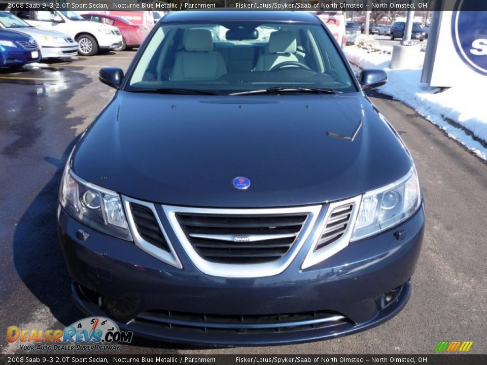 2008 Saab 9-3 2.0T Sport Sedan Nocturne Blue Metallic / Parchment Photo #3