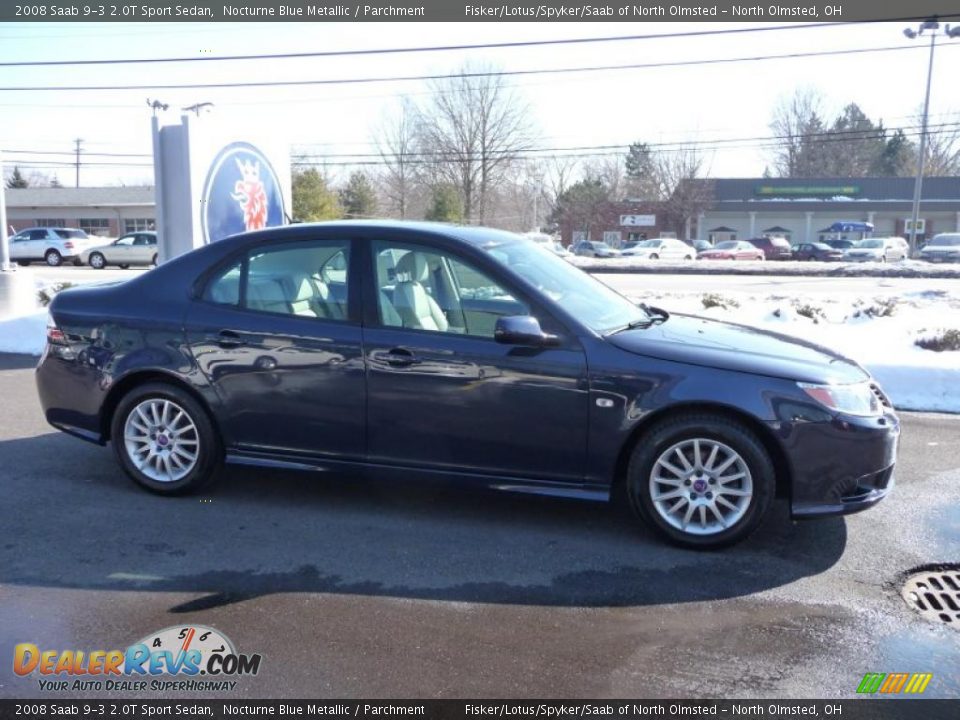 2008 Saab 9-3 2.0T Sport Sedan Nocturne Blue Metallic / Parchment Photo #4