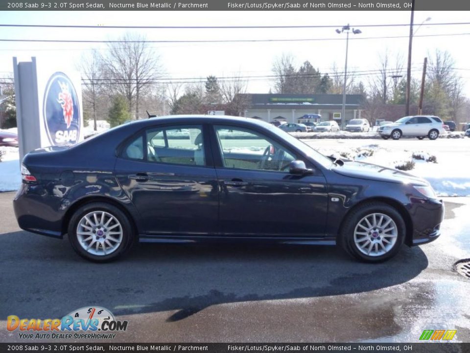 2008 Saab 9-3 2.0T Sport Sedan Nocturne Blue Metallic / Parchment Photo #5