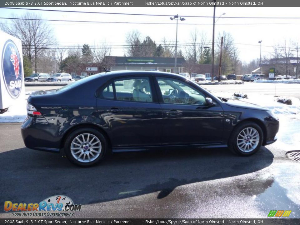 2008 Saab 9-3 2.0T Sport Sedan Nocturne Blue Metallic / Parchment Photo #6