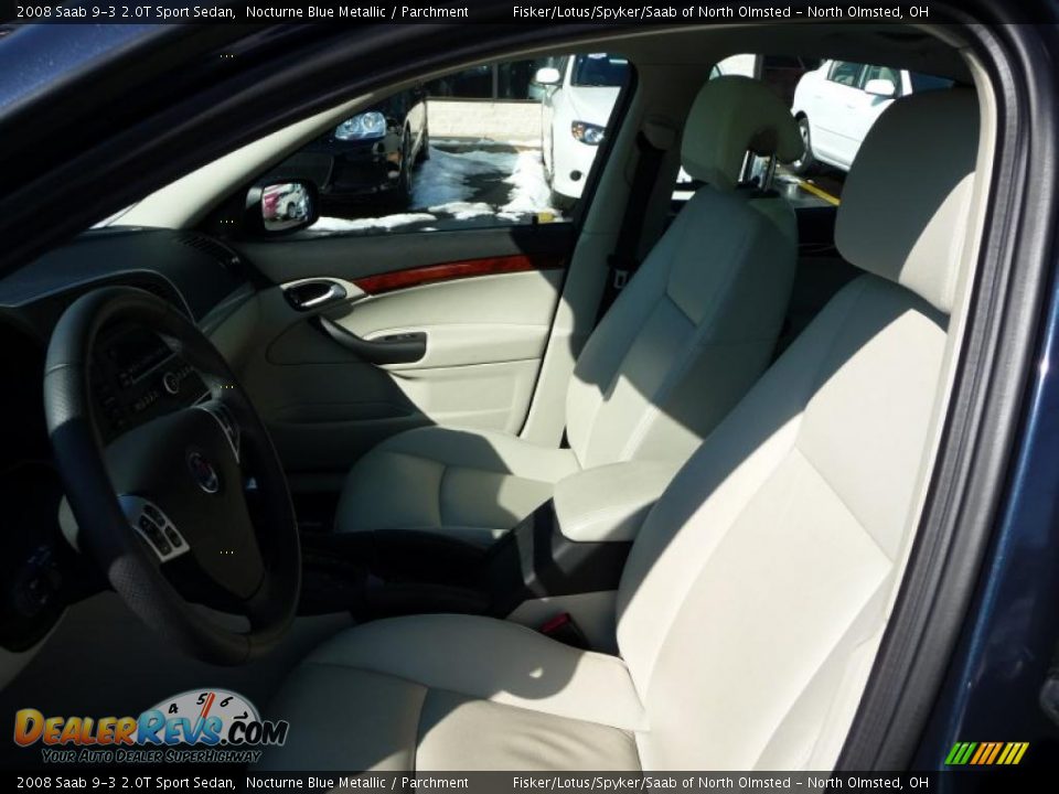 2008 Saab 9-3 2.0T Sport Sedan Nocturne Blue Metallic / Parchment Photo #10