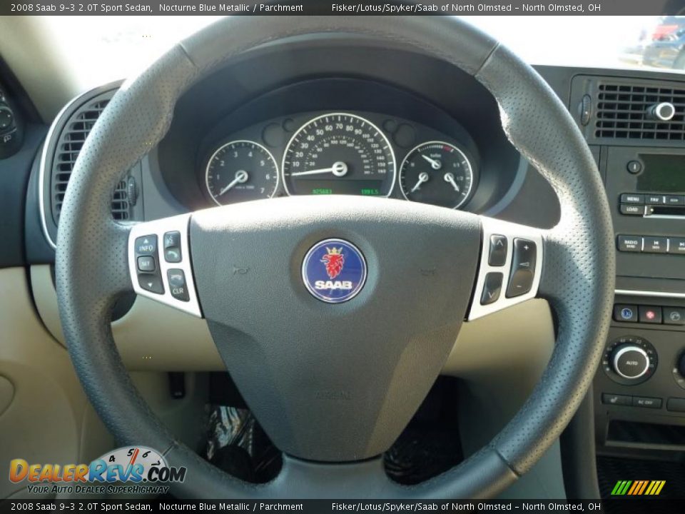 2008 Saab 9-3 2.0T Sport Sedan Nocturne Blue Metallic / Parchment Photo #13