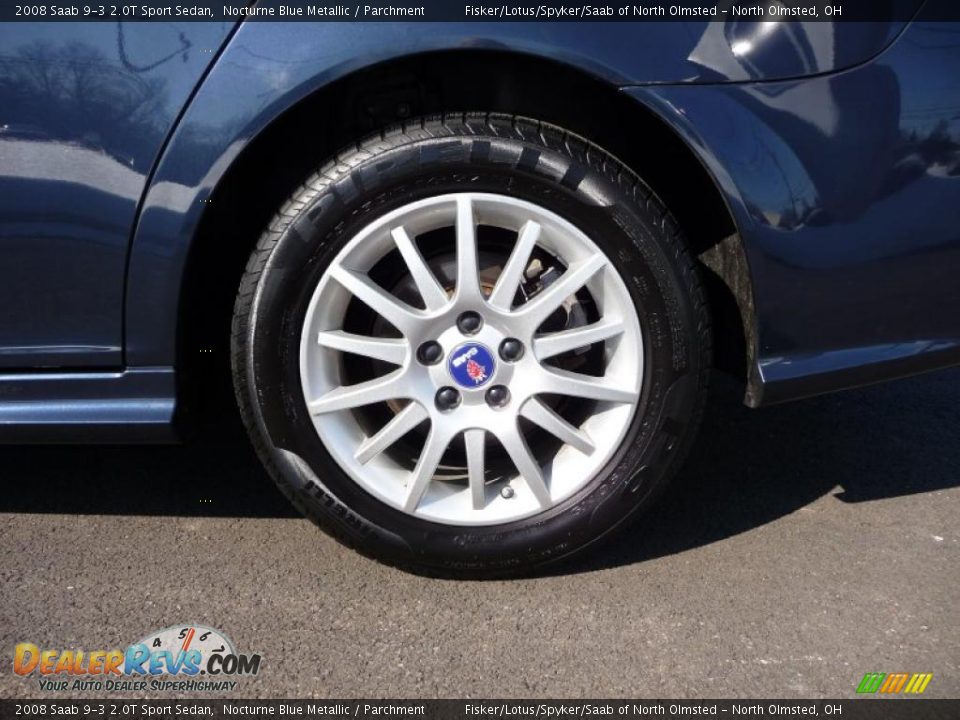 2008 Saab 9-3 2.0T Sport Sedan Nocturne Blue Metallic / Parchment Photo #25