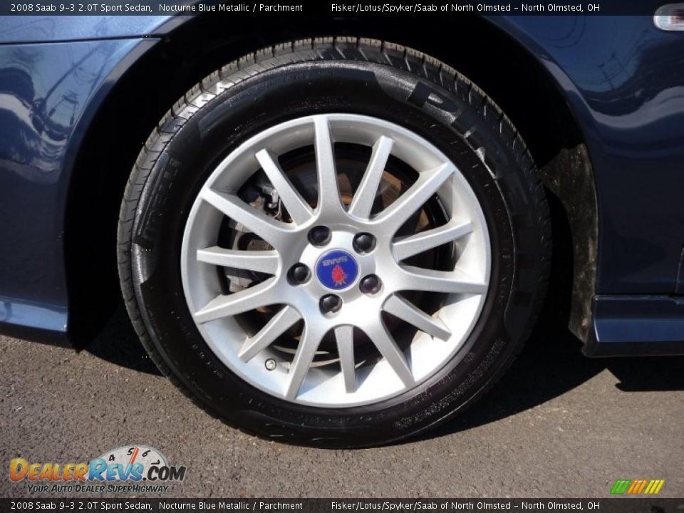 2008 Saab 9-3 2.0T Sport Sedan Nocturne Blue Metallic / Parchment Photo #26