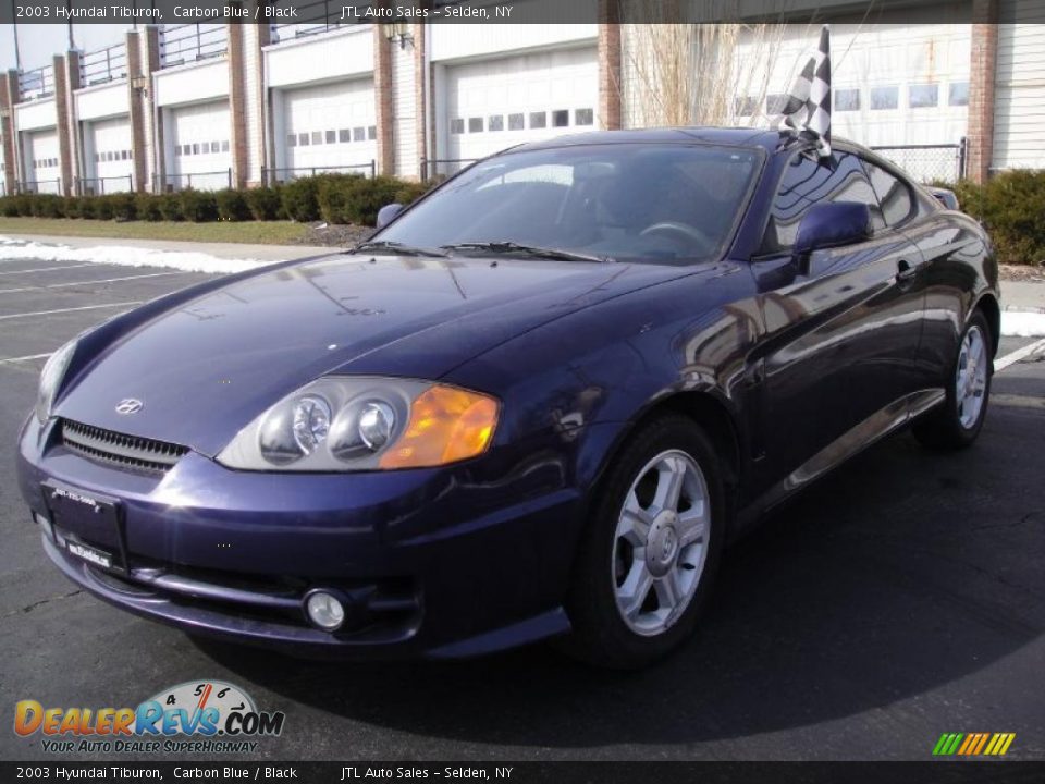 2003 Hyundai Tiburon Carbon Blue / Black Photo #1