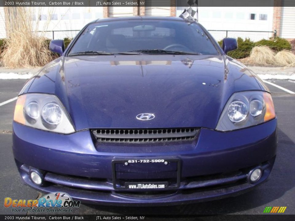 2003 Hyundai Tiburon Carbon Blue / Black Photo #2